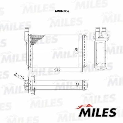 ACHM052 MILES Теплообменник, отопление салона (фото 1)