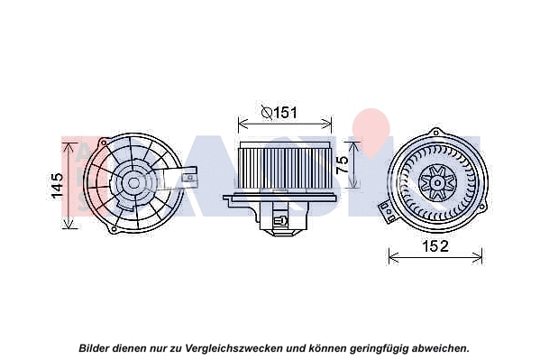870453N AKS DASIS Электродвигатель, вентиляция салона (фото 1)