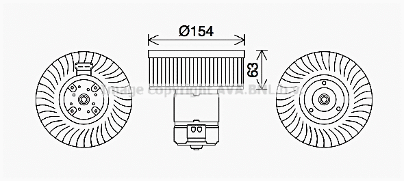 BW8570 PRASCO Электродвигатель, вентиляция салона (фото 1)