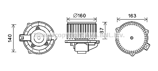 CT8051 PRASCO Электродвигатель, вентиляция салона (фото 1)