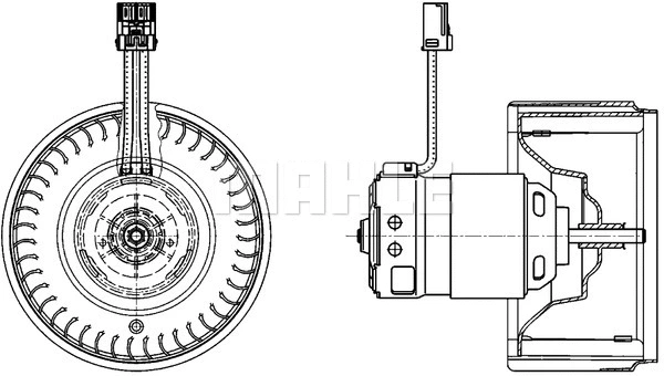 AB 71 000P KNECHT/MAHLE Вентилятор салона (фото 1)