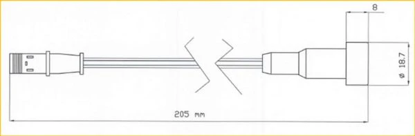 UAI205 BERAL Сигнализатор, износ тормозных колодок (фото 2)