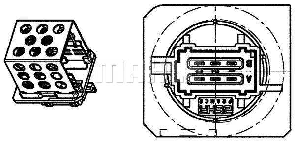 ABR 92 000P KNECHT/MAHLE Сопротивление, вентилятор салона (фото 1)