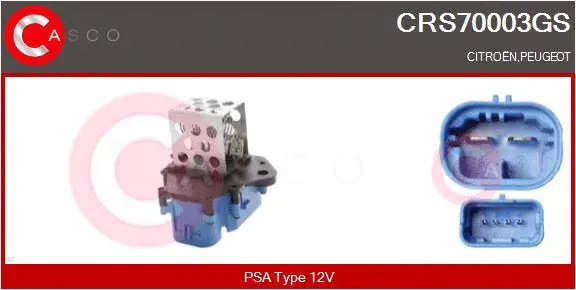 CRS70003GS CASCO Дополнительный резистор, электромотор - вентилятор радиатора (фото 1)