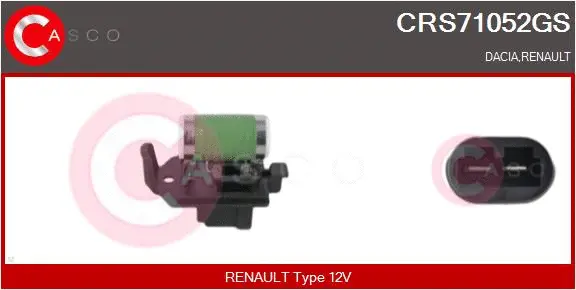 CRS71052GS CASCO Дополнительный резистор, электромотор - вентилятор радиатора (фото 1)