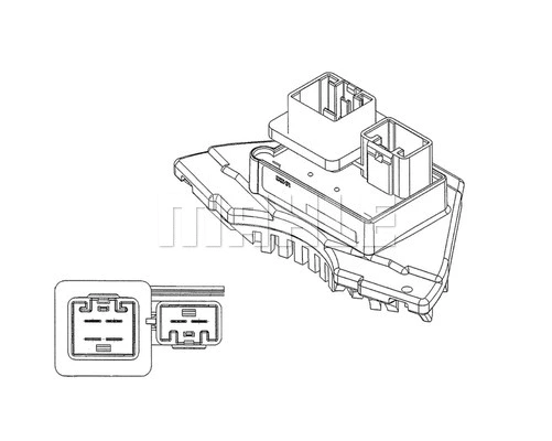 ABR 35 000P KNECHT/MAHLE Регулятор, вентилятор салона (фото 1)