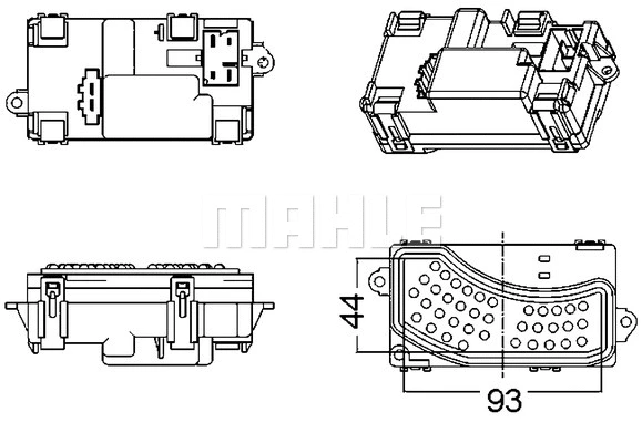 ABR 5 000S KNECHT/MAHLE Регулятор, вентилятор салона (фото 1)