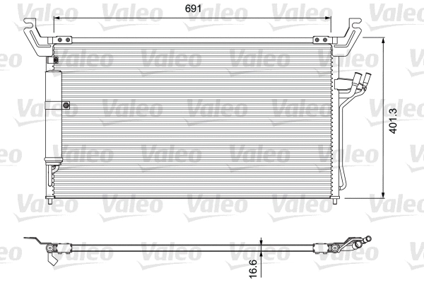 810904 VALEO Конденсатор, кондиционер (фото 1)