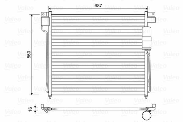 814483 VALEO Конденсатор, кондиционер (фото 1)
