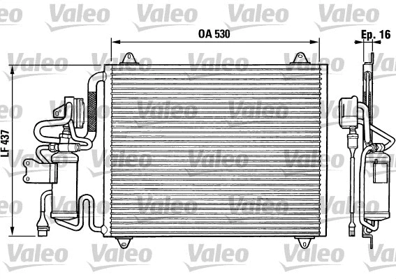 816865 VALEO Конденсатор, кондиционер (фото 1)