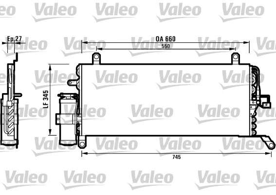 817050 VALEO Конденсатор, кондиционер (фото 1)