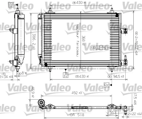 817464 VALEO Конденсатор, кондиционер (фото 1)