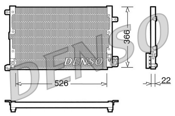 DCN01020 DENSO Конденсатор, кондиционер (фото 1)