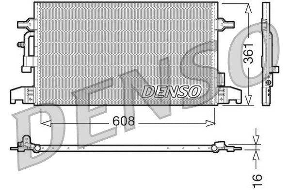 DCN02016 DENSO Конденсатор, кондиционер (фото 1)