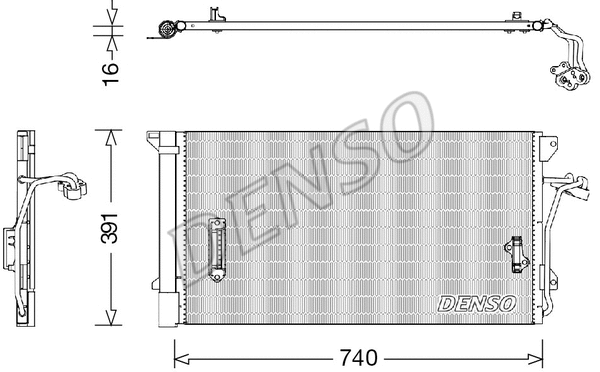 DCN02027 DENSO Конденсатор, кондиционер (фото 1)