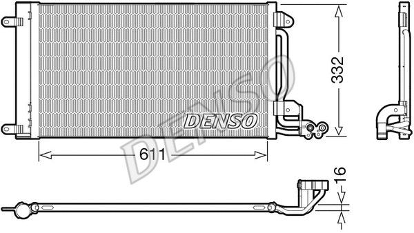 DCN02034 DENSO Конденсатор, кондиционер (фото 1)