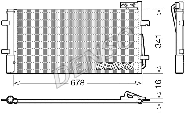 DCN02035 DENSO Конденсатор, кондиционер (фото 1)