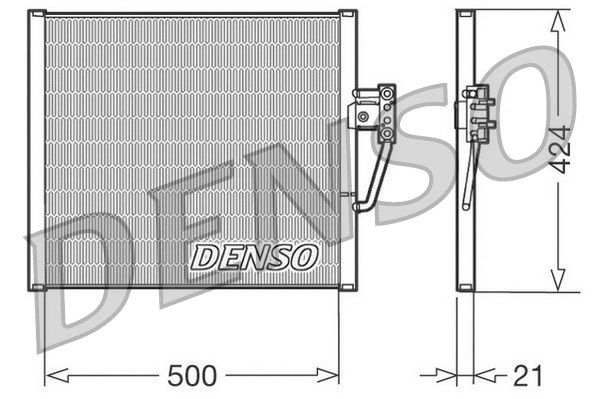 DCN05005 DENSO Конденсатор, кондиционер (фото 1)