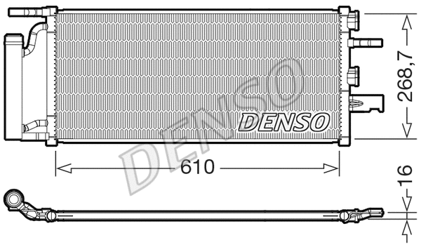 DCN05036 DENSO Конденсатор, кондиционер (фото 1)