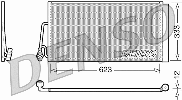 DCN05102 DENSO Конденсатор, кондиционер (фото 1)