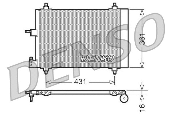 DCN07009 DENSO Конденсатор, кондиционер (фото 1)