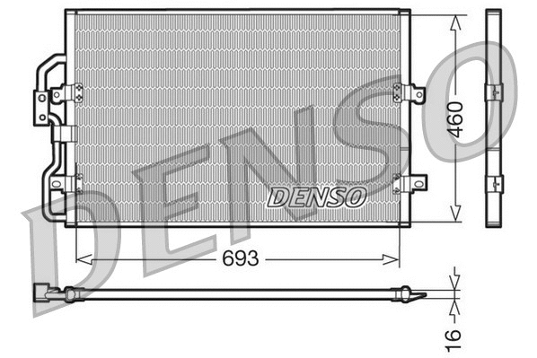 DCN07040 DENSO Конденсатор, кондиционер (фото 1)