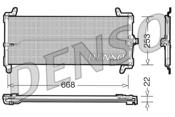 DCN09001 DENSO Конденсатор, кондиционер (фото 1)