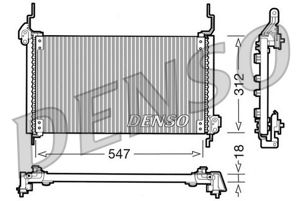 DCN09015 DENSO Конденсатор, кондиционер (фото 1)