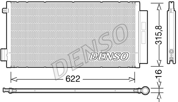 DCN09044 DENSO Конденсатор, кондиционер (фото 1)