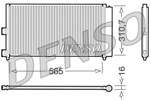 DCN09070 DENSO Конденсатор, кондиционер (фото 1)