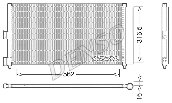 DCN09072 DENSO Конденсатор, кондиционер (фото 1)