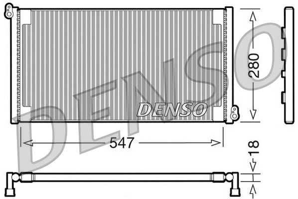 DCN09081 DENSO Конденсатор, кондиционер (фото 1)