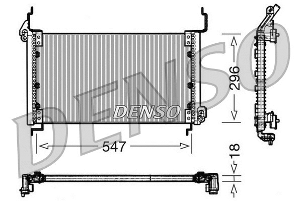 DCN09082 DENSO Конденсатор, кондиционер (фото 1)