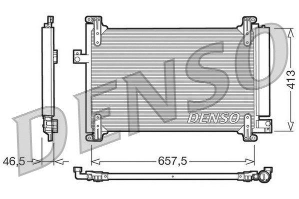 DCN09083 DENSO Конденсатор, кондиционер (фото 1)