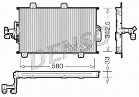 DCN09140 DENSO Конденсатор, кондиционер (фото 1)