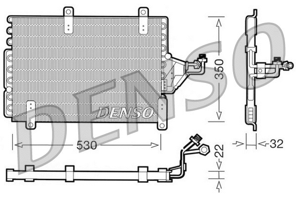 DCN09143 DENSO Конденсатор, кондиционер (фото 1)