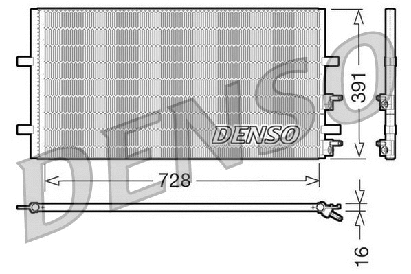 DCN10017 DENSO Конденсатор, кондиционер (фото 1)