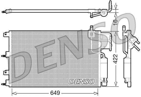 DCN10023 DENSO Конденсатор, кондиционер (фото 1)