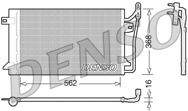 DCN10026 DENSO Конденсатор, кондиционер (фото 1)