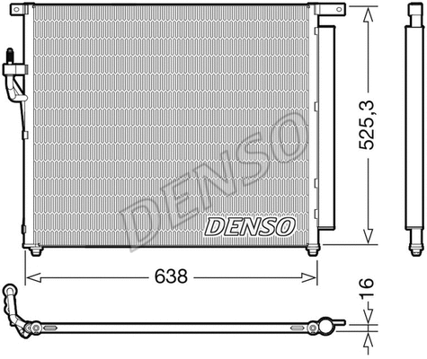 DCN10049 DENSO Конденсатор, кондиционер (фото 1)