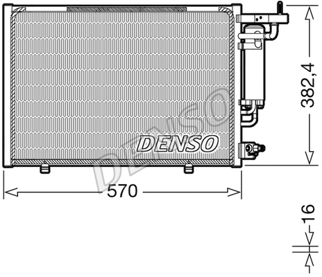 DCN10052 DENSO Конденсатор, кондиционер (фото 1)