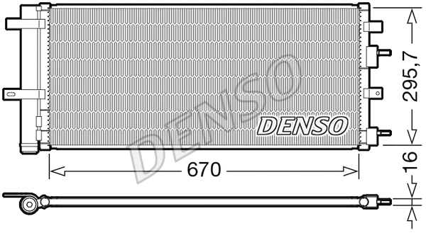 DCN10053 DENSO Конденсатор, кондиционер (фото 1)