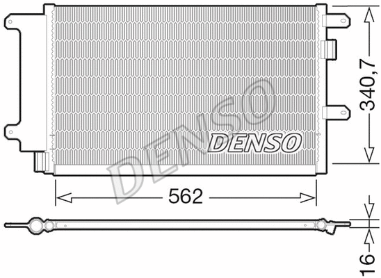 DCN12003 DENSO Конденсатор, кондиционер (фото 1)