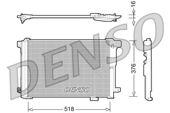 DCN17005 DENSO Конденсатор, кондиционер (фото 1)