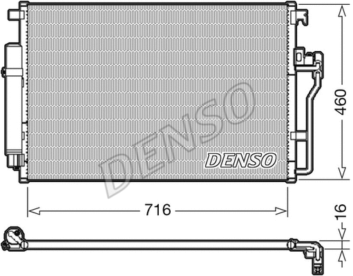 DCN17008 DENSO Конденсатор, кондиционер (фото 1)