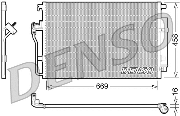 DCN17056 DENSO Конденсатор, кондиционер (фото 1)