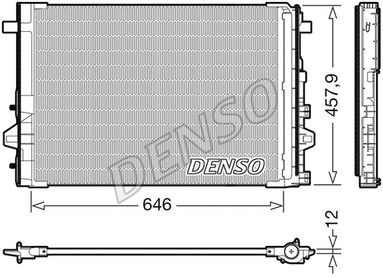 DCN17059 DENSO Конденсатор, кондиционер (фото 1)