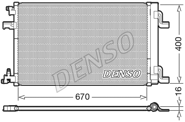DCN20002 DENSO Конденсатор, кондиционер (фото 1)