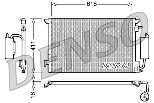 DCN20035 DENSO Конденсатор, кондиционер (фото 1)