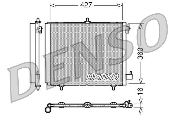 DCN21009 DENSO Конденсатор, кондиционер (фото 1)